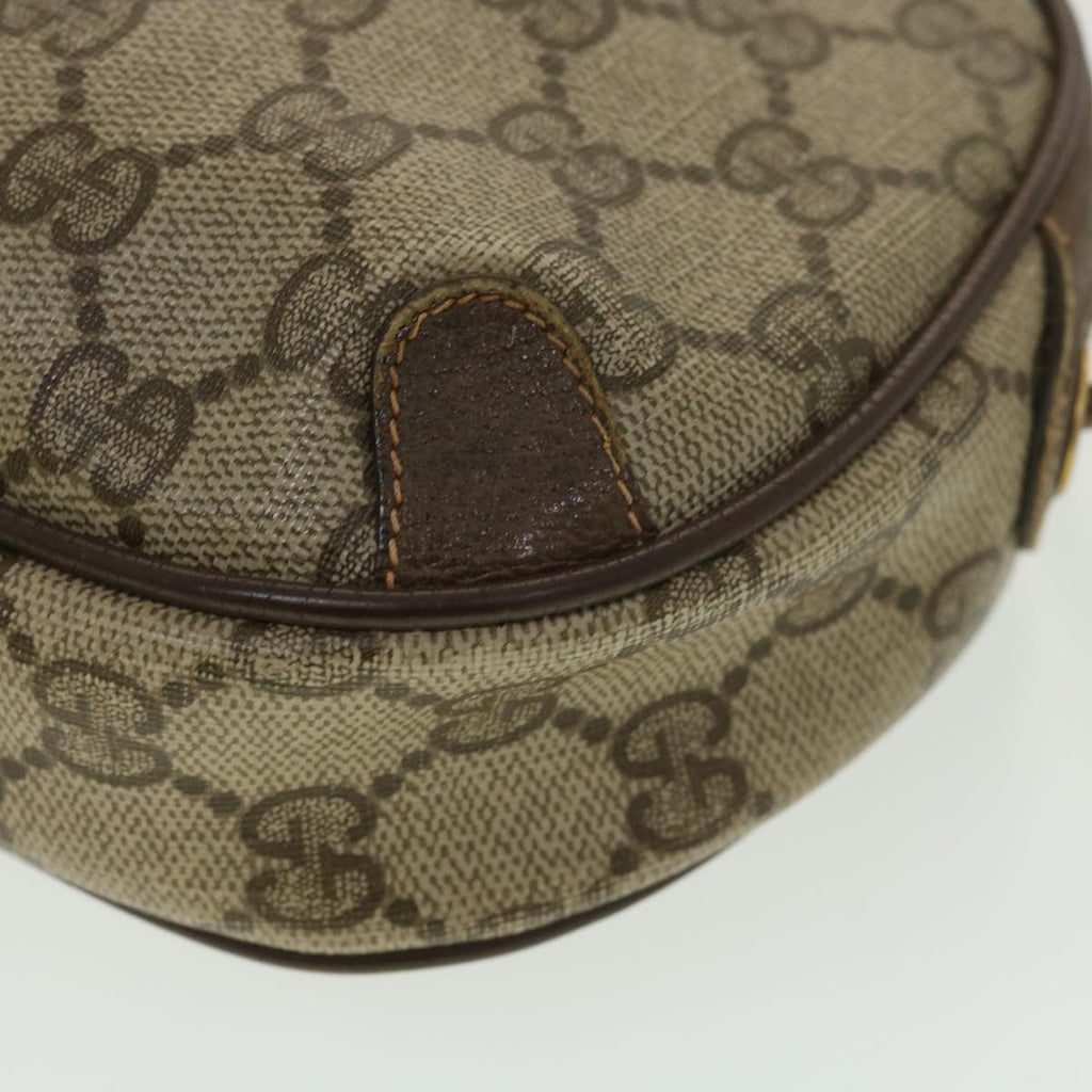 GUCCI GG Canvas Web Sherry Line Shoulder Bag PVC Leather Beige Green ki2800