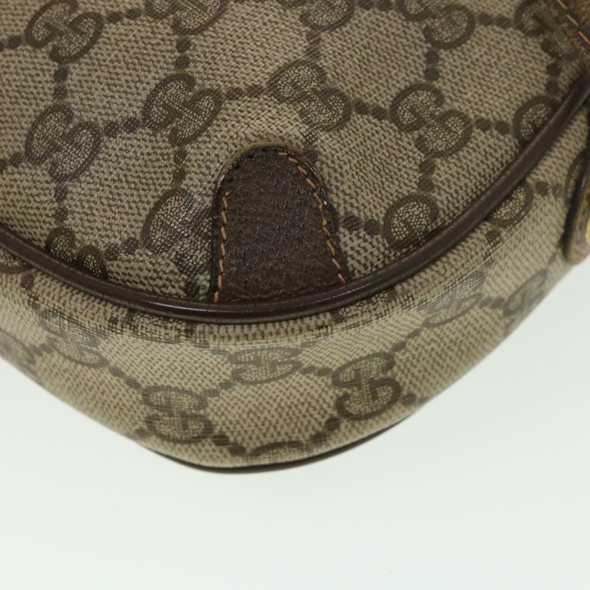 GUCCI GG Canvas Web Sherry Line Shoulder Bag PVC Leather Beige Green ki2800