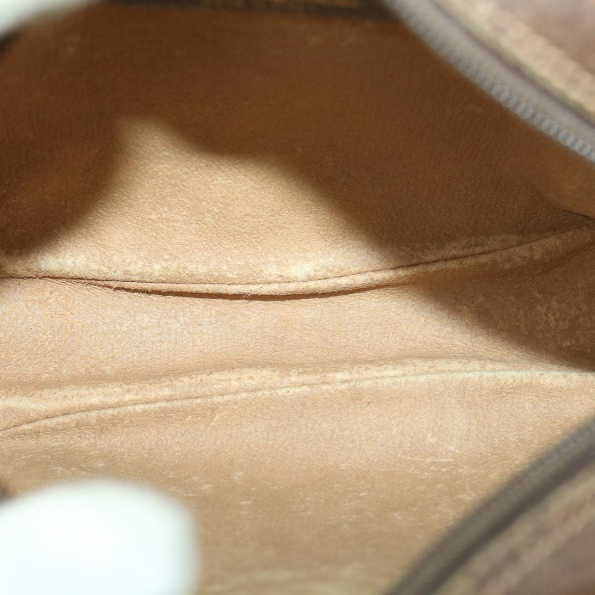 GUCCI GG Canvas Web Sherry Line Shoulder Bag PVC Leather Beige Green ki2800