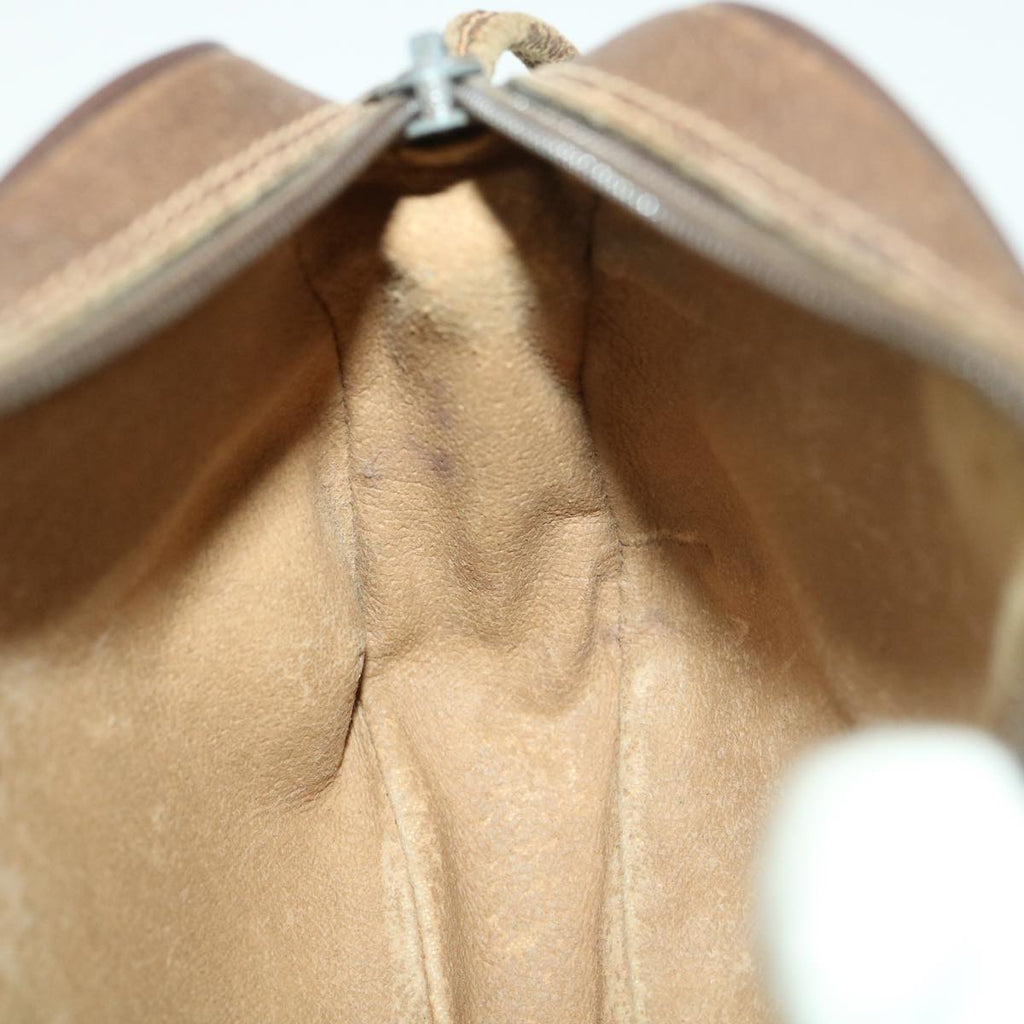 GUCCI GG Canvas Web Sherry Line Shoulder Bag PVC Leather Beige Green ki2800