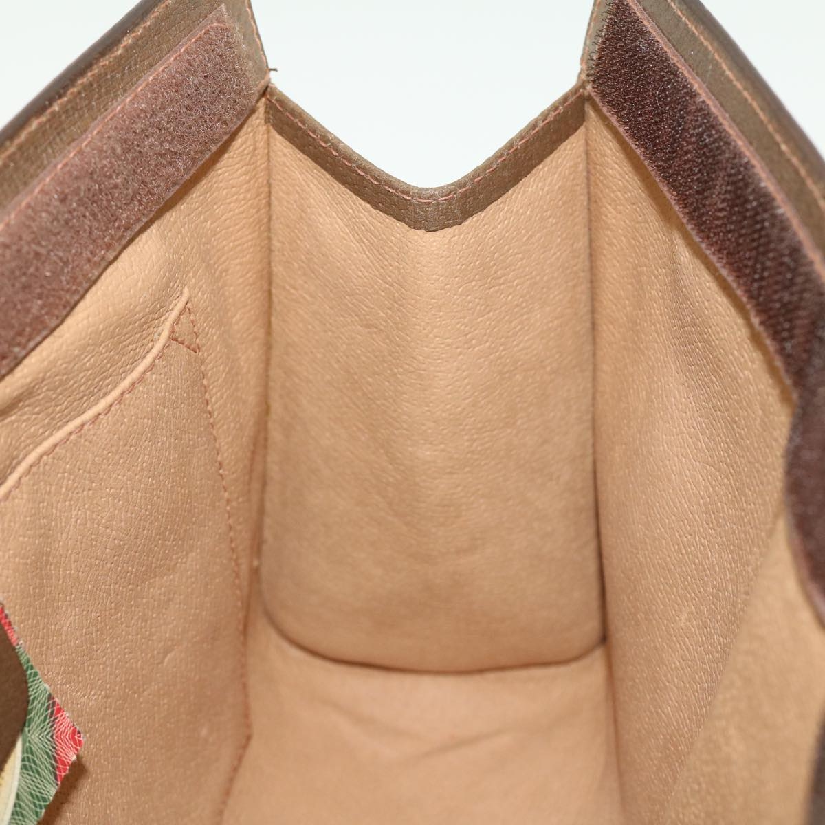 GUCCI GG Canvas Web Sherry Line Clutch Bag Beige Red Green 89.01.033 ki2822