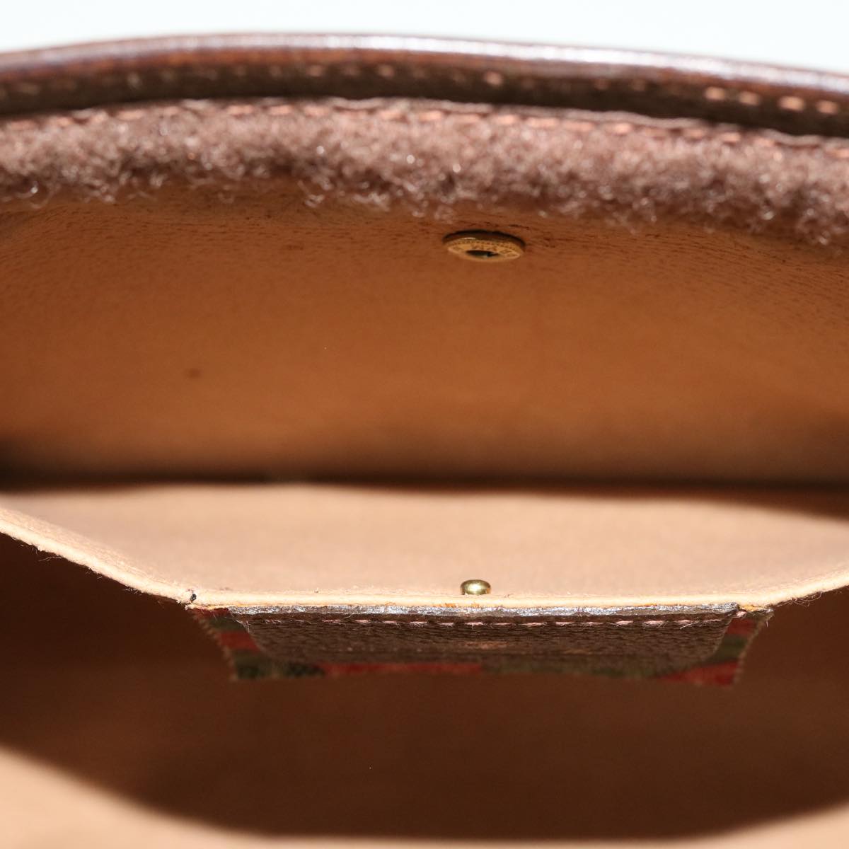 GUCCI GG Canvas Web Sherry Line Clutch Bag Beige Red Green 89.01.033 ki2822