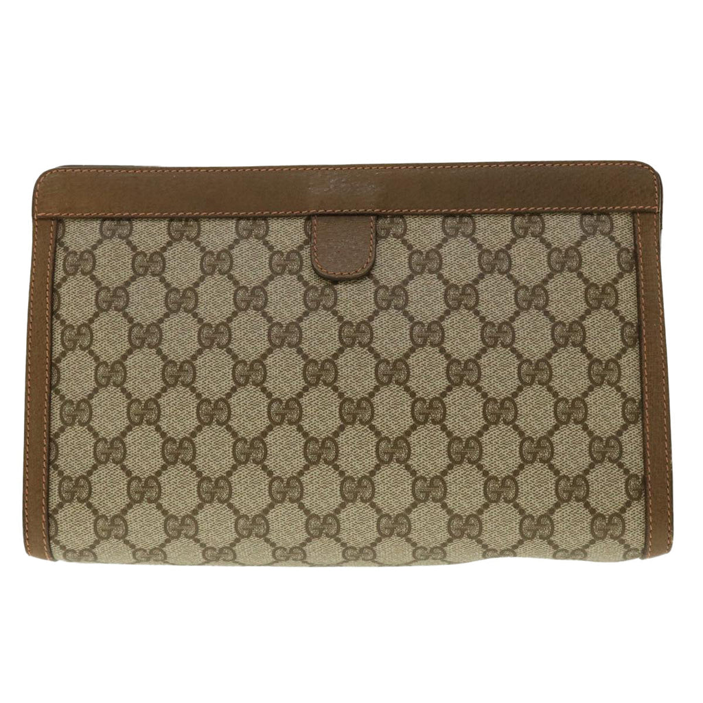 GUCCI GG Canvas Web Sherry Line Clutch Bag Beige Red Green 89.01.033 ki2822
