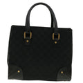 GUCCI GG Canvas Studs Hand Bag Black 120895 ki2824
