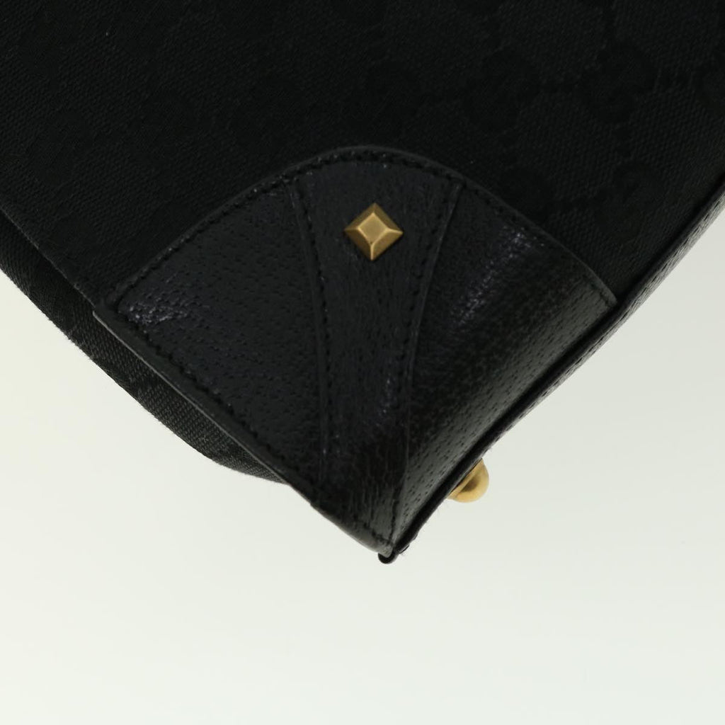 GUCCI GG Canvas Studs Hand Bag Black 120895 ki2824