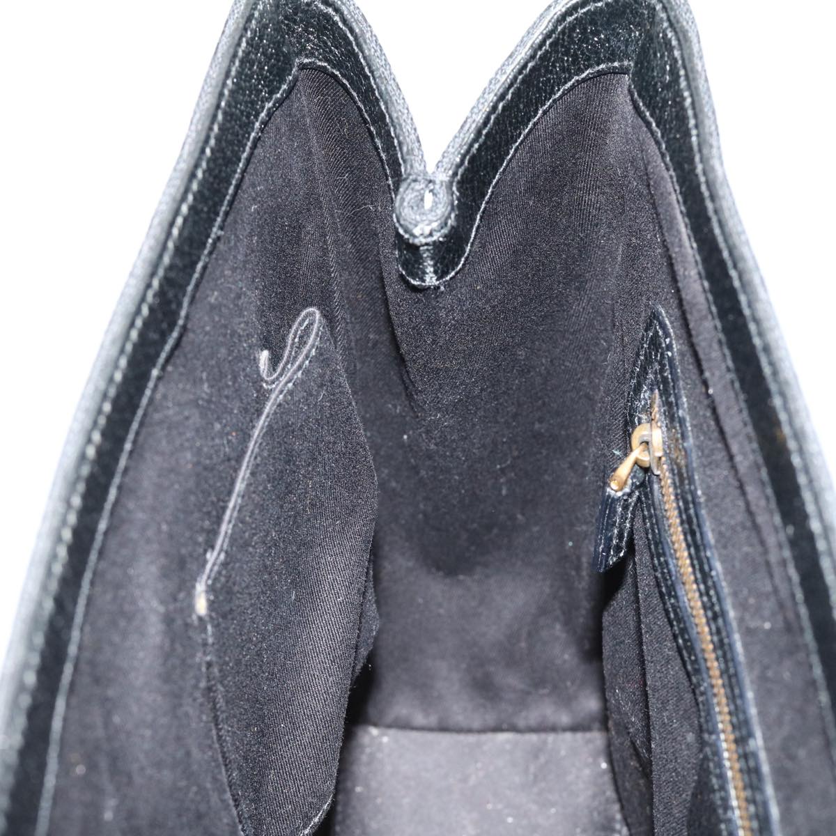 GUCCI GG Canvas Studs Hand Bag Black 120895 ki2824