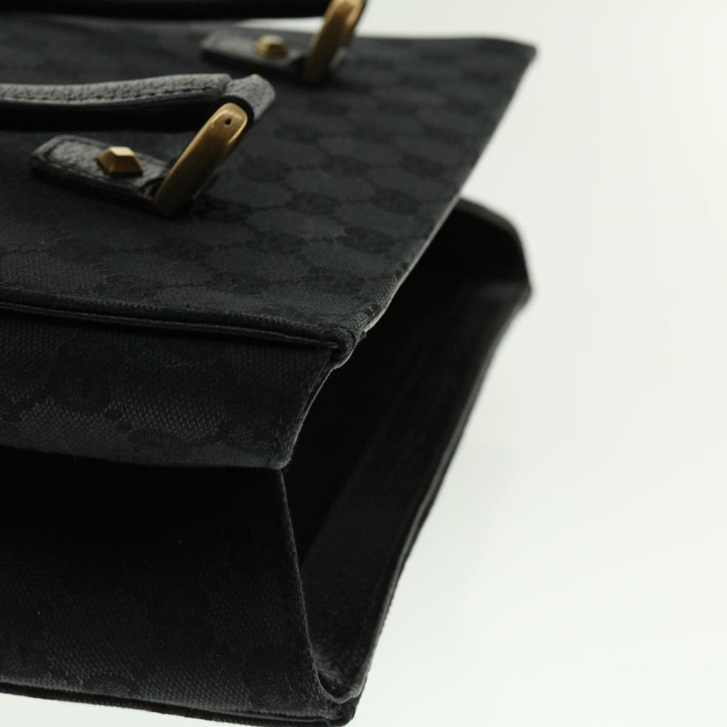 GUCCI GG Canvas Studs Hand Bag Black 120895 ki2824