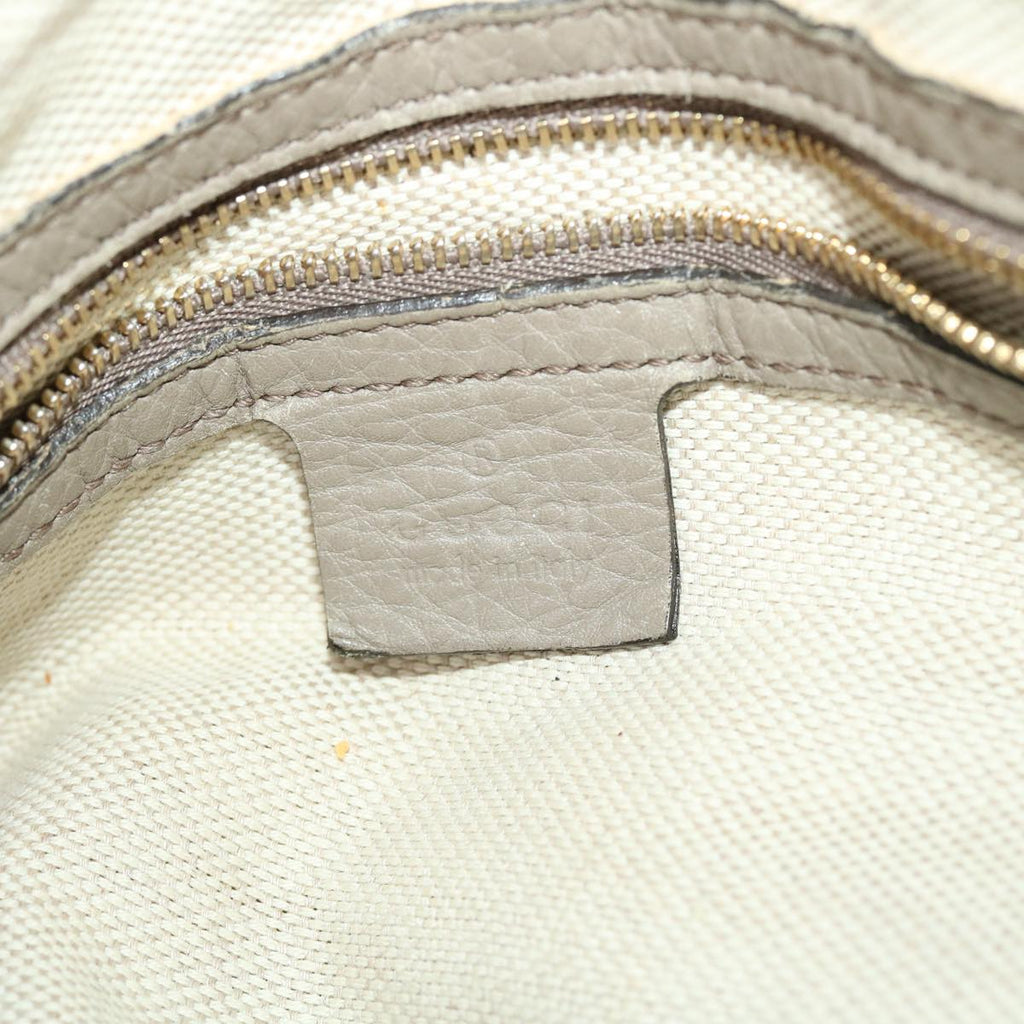 GUCCI Hand Bag Leather 2way Gray 282303 ki2849