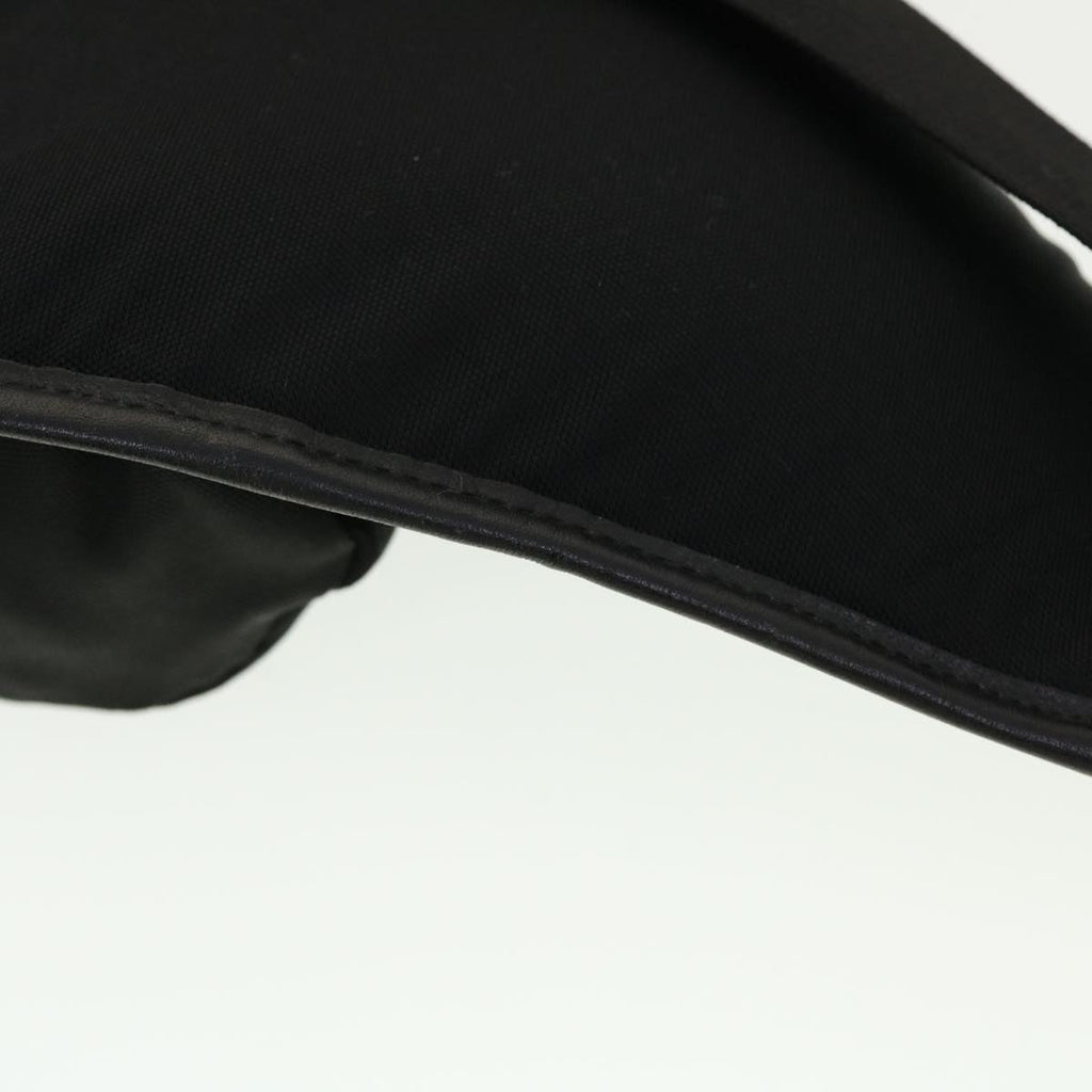 GUCCI Waist Bag Nylon Leather Black ki2883