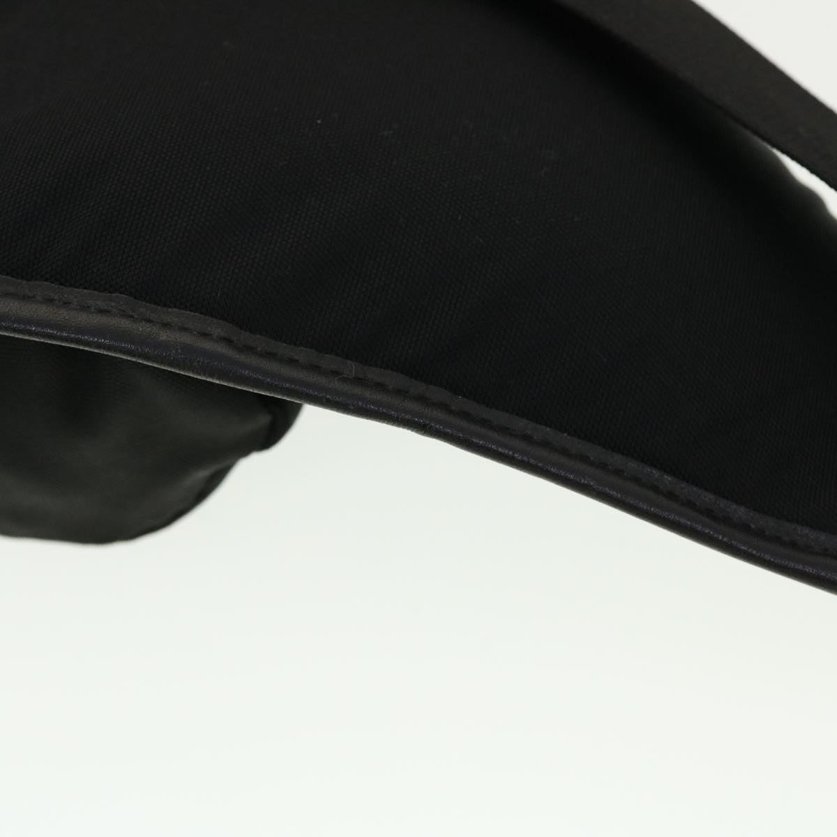 GUCCI Waist Bag Nylon Leather Black ki2883