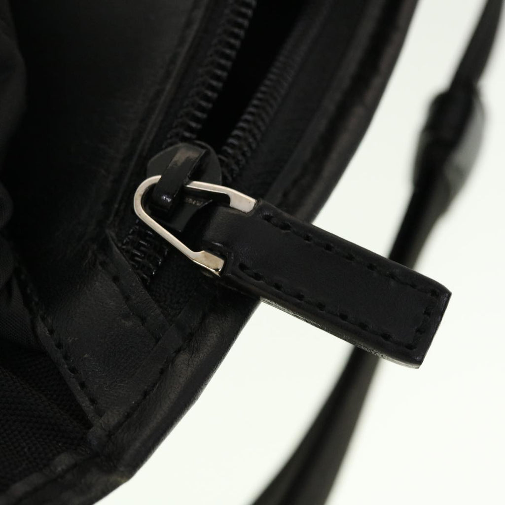 GUCCI Waist Bag Nylon Leather Black ki2883
