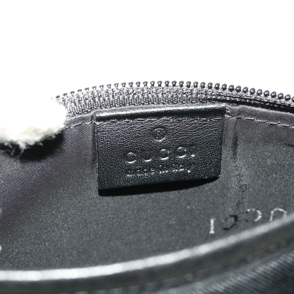 GUCCI Waist Bag Nylon Leather Black ki2883
