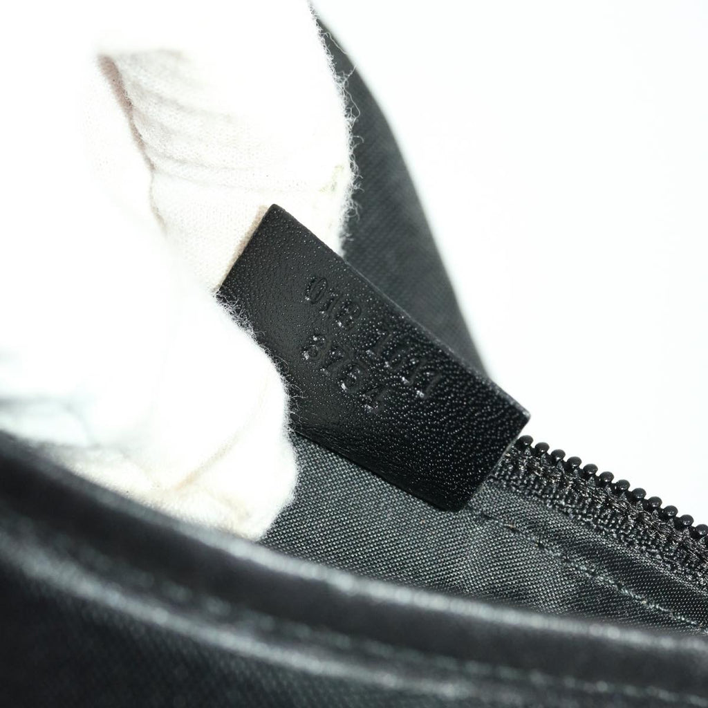 GUCCI Waist Bag Nylon Leather Black ki2883