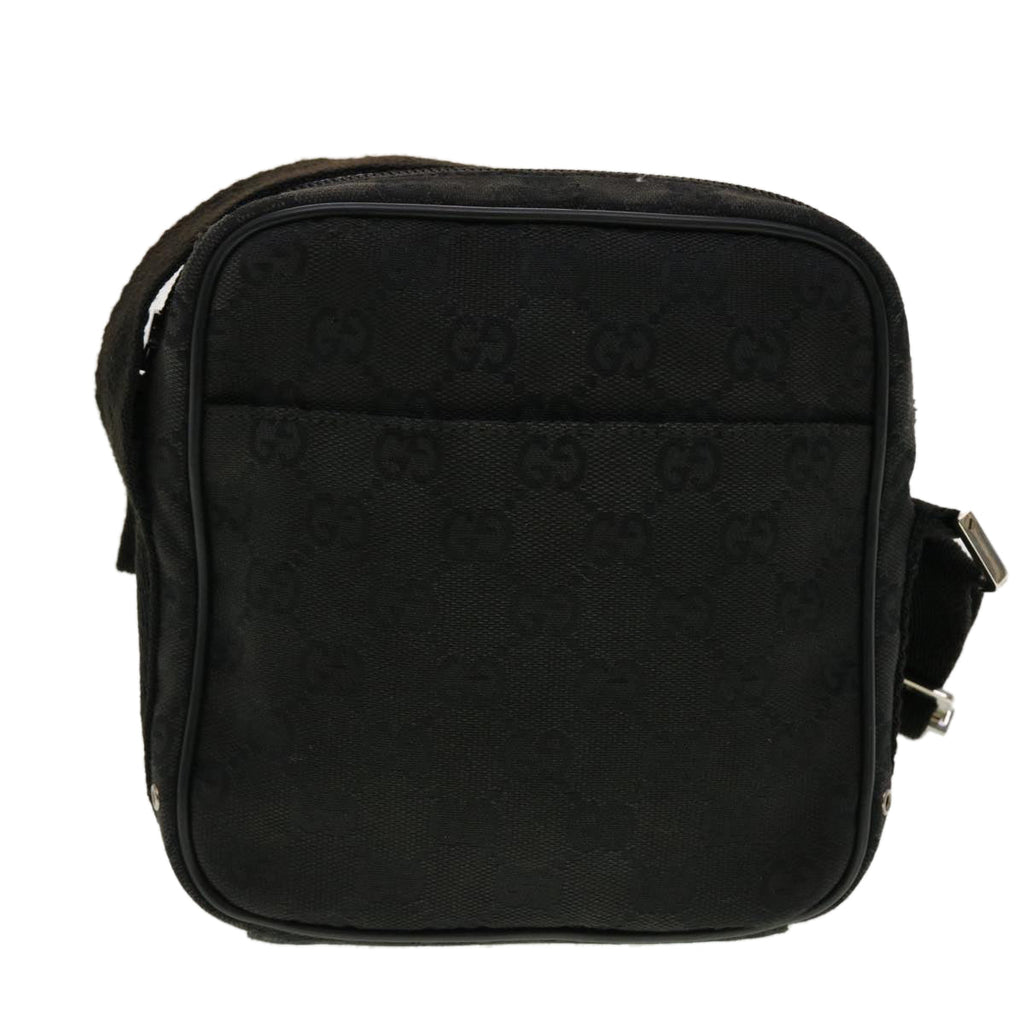 GUCCI GG Canvas Shoulder Bag Black 90470 ki2892