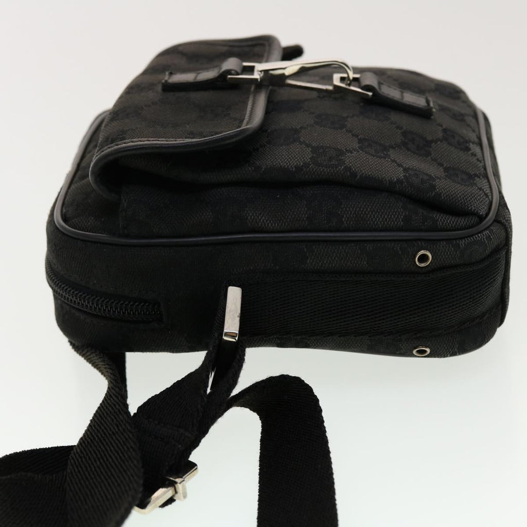 GUCCI GG Canvas Shoulder Bag Black 90470 ki2892