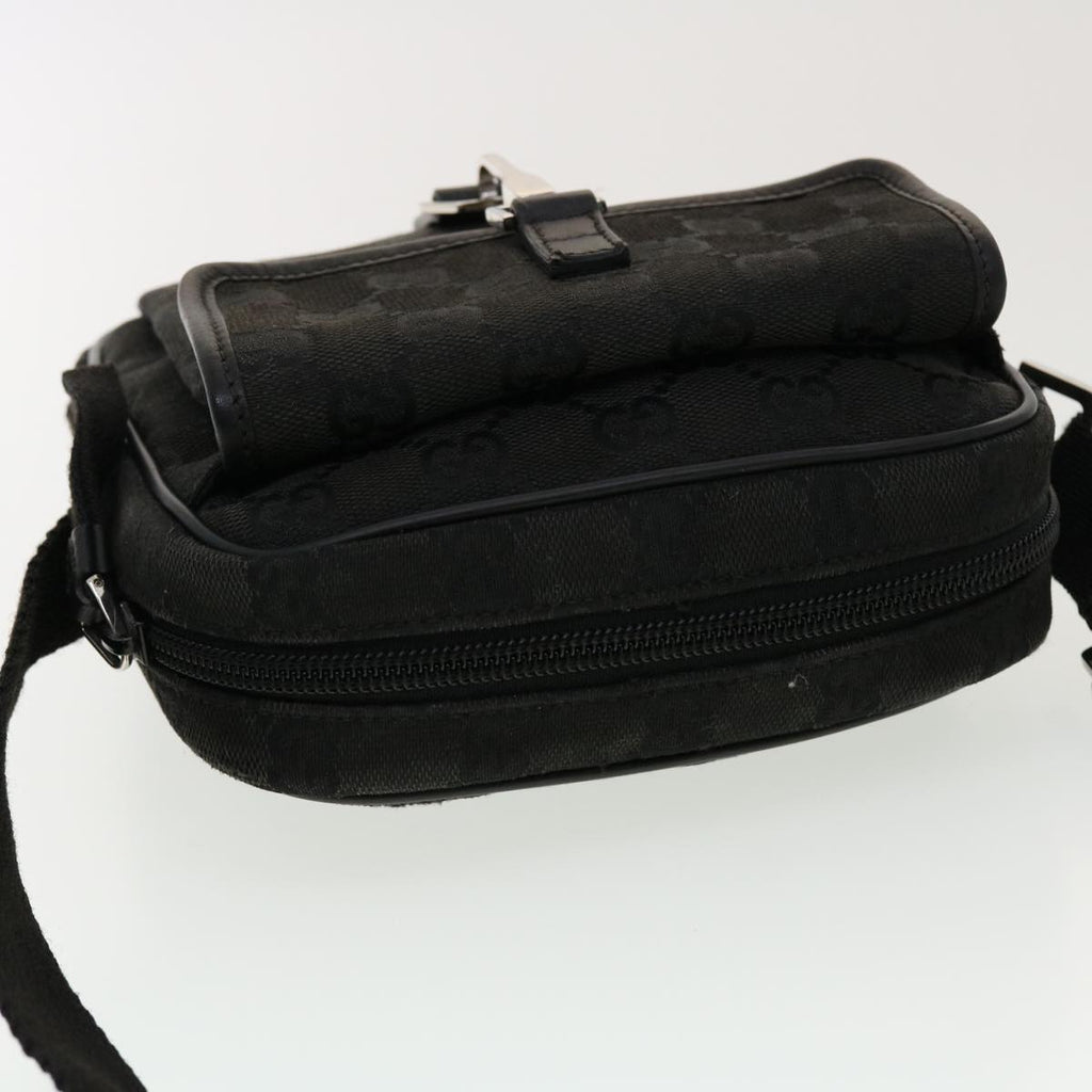 GUCCI GG Canvas Shoulder Bag Black 90470 ki2892