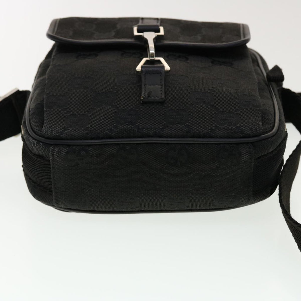 GUCCI GG Canvas Shoulder Bag Black 90470 ki2892