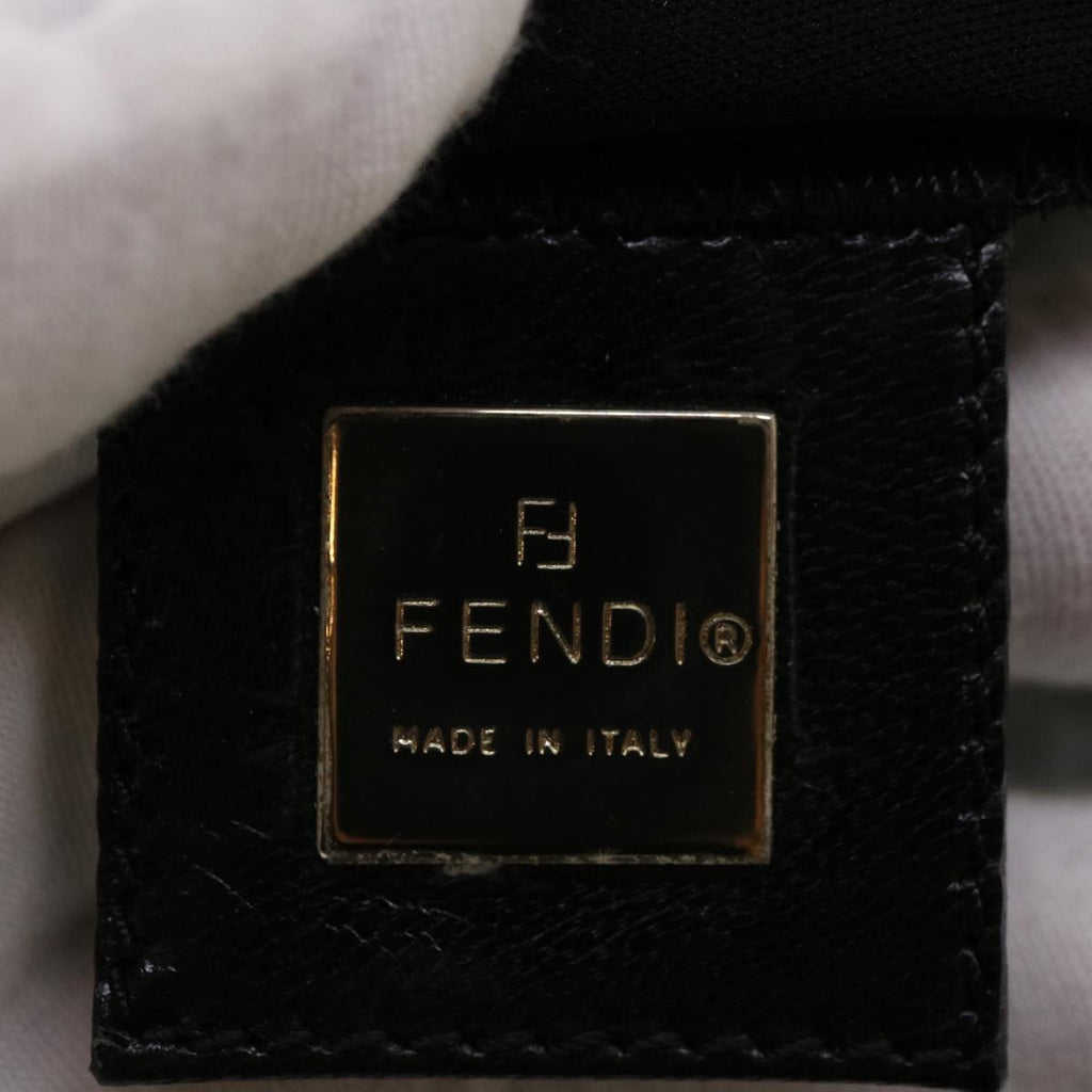 FENDI Mamma Baguette Shoulder Bag Nylon Black ki2894