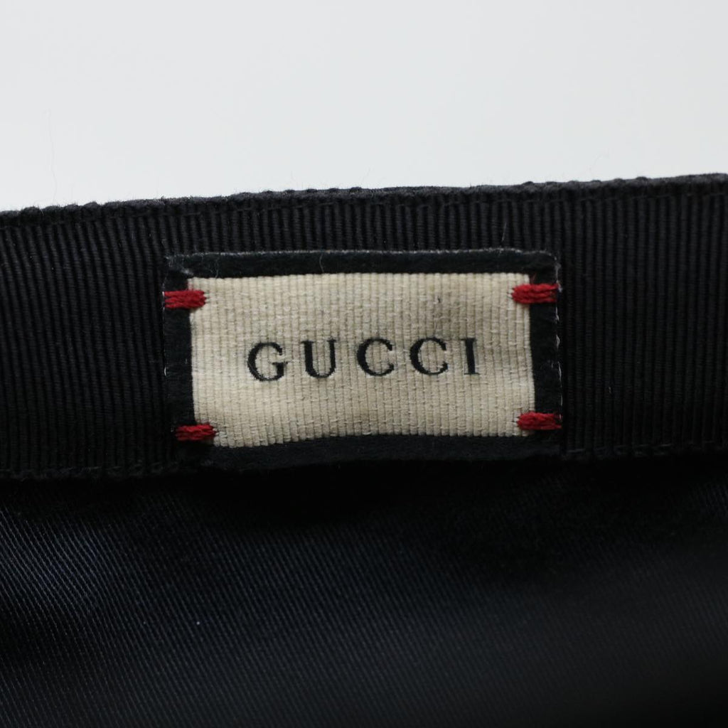 GUCCI GG Canvas Web Sherry Line Cap L Black Red Green 200035 ki2898