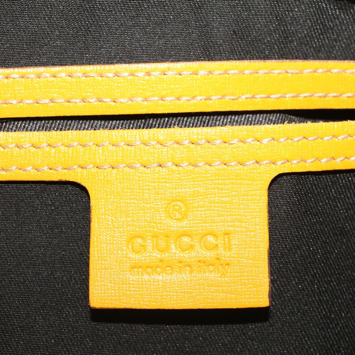 GUCCI GG Canvas Boston Bag PVC Leather White Yellow 193603 ki2920