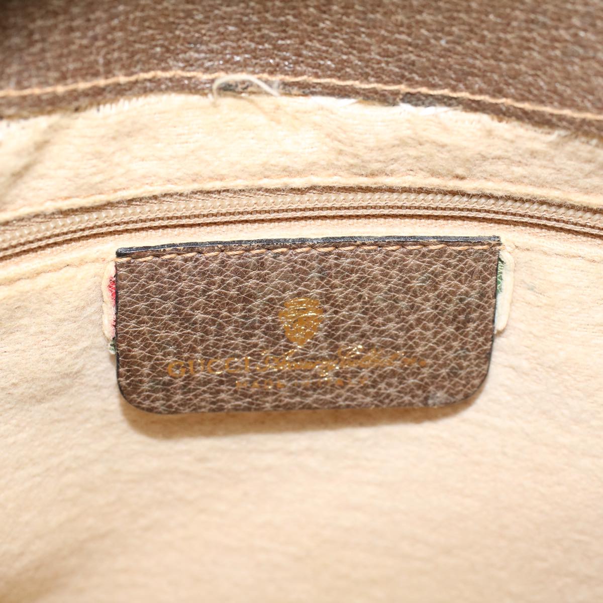 GUCCI GG Canvas Web Sherry Line Shoulder Bag Beige Red Green ki2935