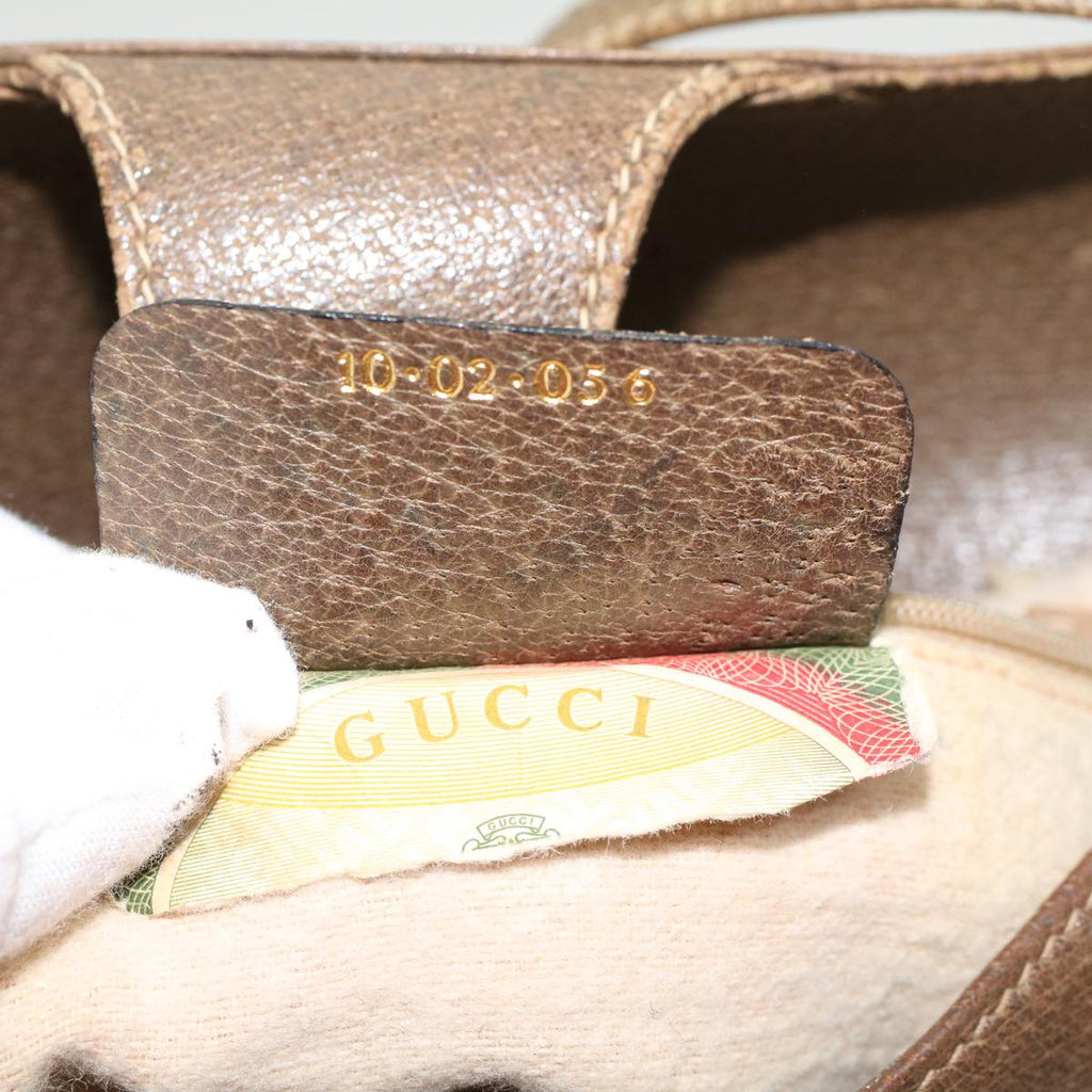GUCCI GG Canvas Web Sherry Line Shoulder Bag Beige Red Green ki2935