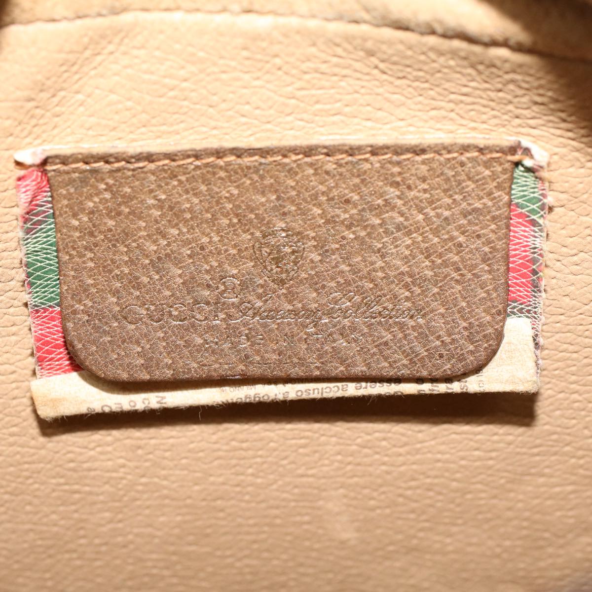 GUCCI GG Canvas Web Sherry Line Clutch Bag Beige Red Green 8901034 ki2937