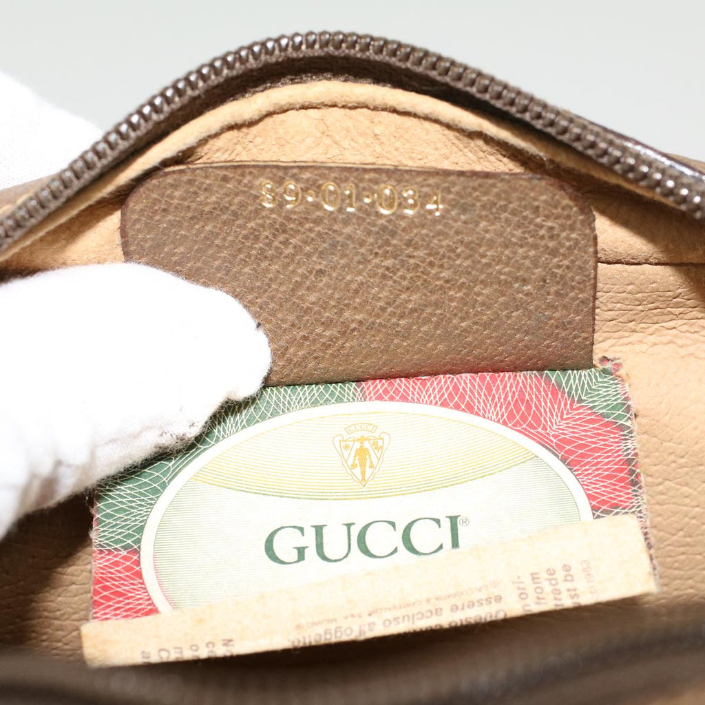GUCCI GG Canvas Web Sherry Line Clutch Bag Beige Red Green 8901034 ki2937