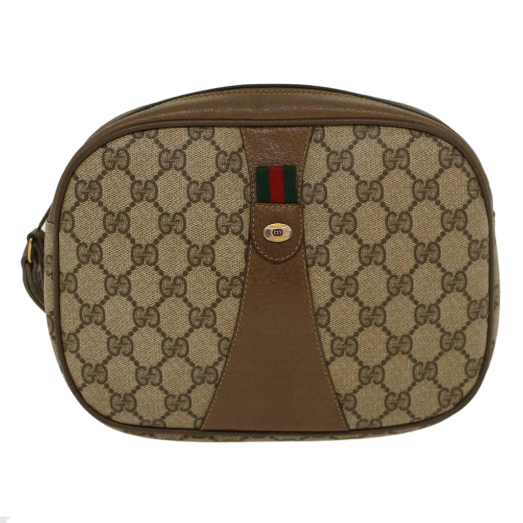 GUCCI GG Canvas Web Sherry Line Clutch Bag Beige Red Green 8901034 ki2937