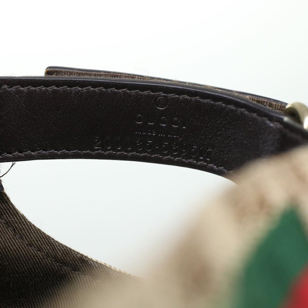 GUCCI GG Canvas Web Sherry Line Cap L Beige Red Green 200035 ki2941