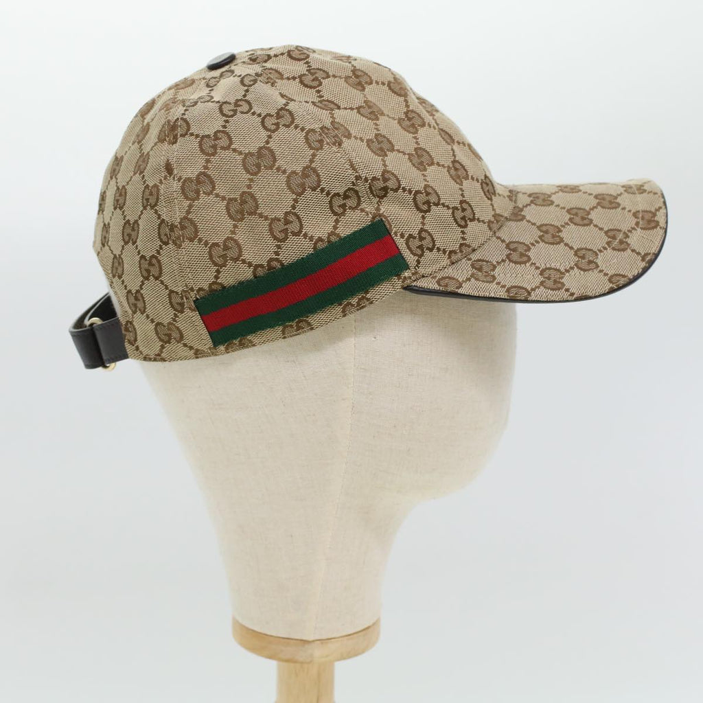 GUCCI GG Canvas Web Sherry Line Cap L Beige Red Green 200035 ki2941
