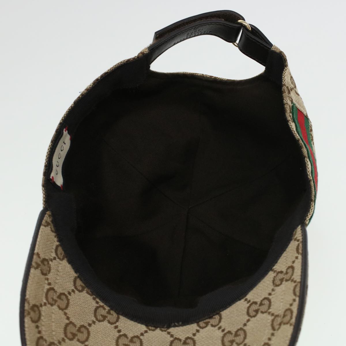 GUCCI GG Canvas Web Sherry Line Cap L Beige Red Green 200035 ki2941