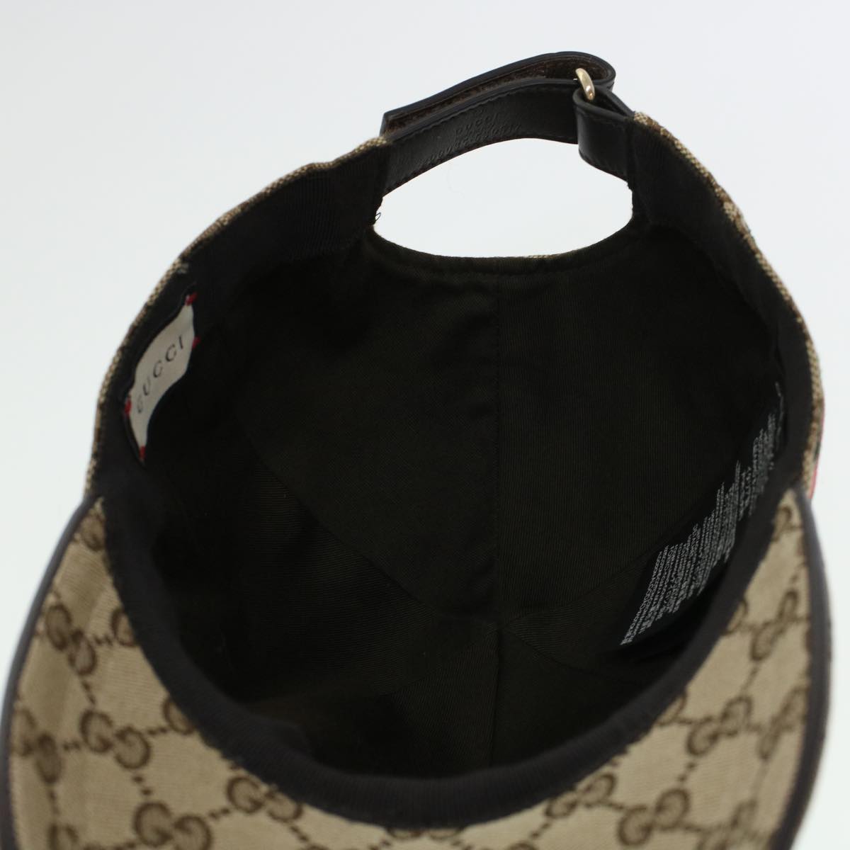 GUCCI GG Canvas Web Sherry Line Cap L Beige Red Green 200035 ki2942