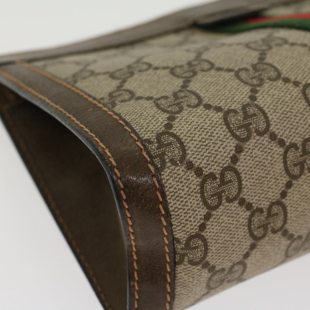 GUCCI GG Canvas Web Sherry Line Clutch Bag Beige Red Green 8901001 ki2945