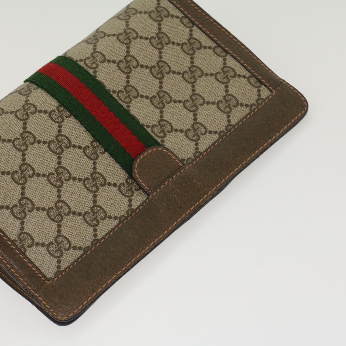 GUCCI GG Canvas Web Sherry Line Clutch Bag Beige Red Green 8901001 ki2945