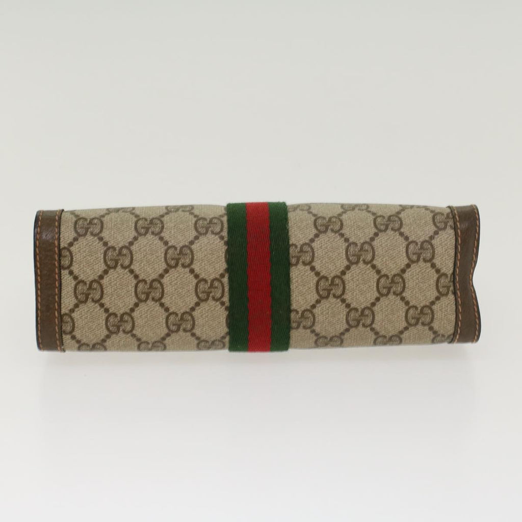 GUCCI GG Canvas Web Sherry Line Clutch Bag Beige Red Green 8901001 ki2945