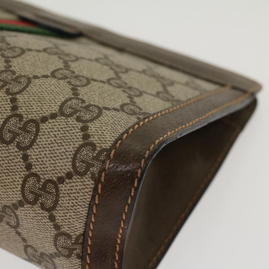 GUCCI GG Canvas Web Sherry Line Clutch Bag Beige Red Green 8901001 ki2945