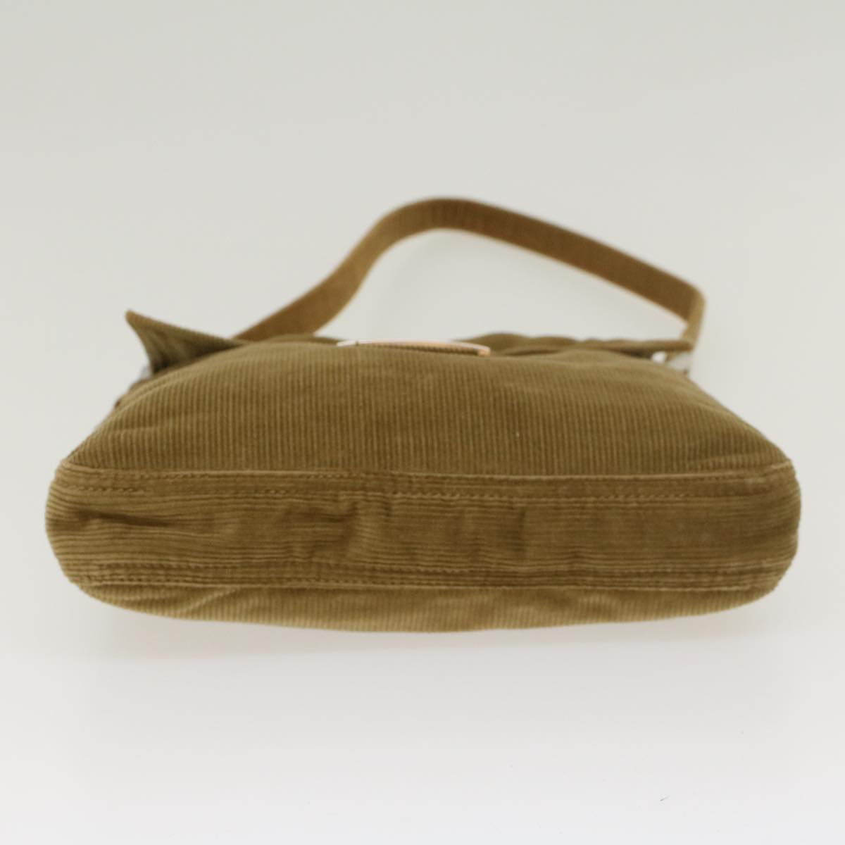 FENDI Mamma Baguette Shoulder Bag Corduroy Khaki ki2956