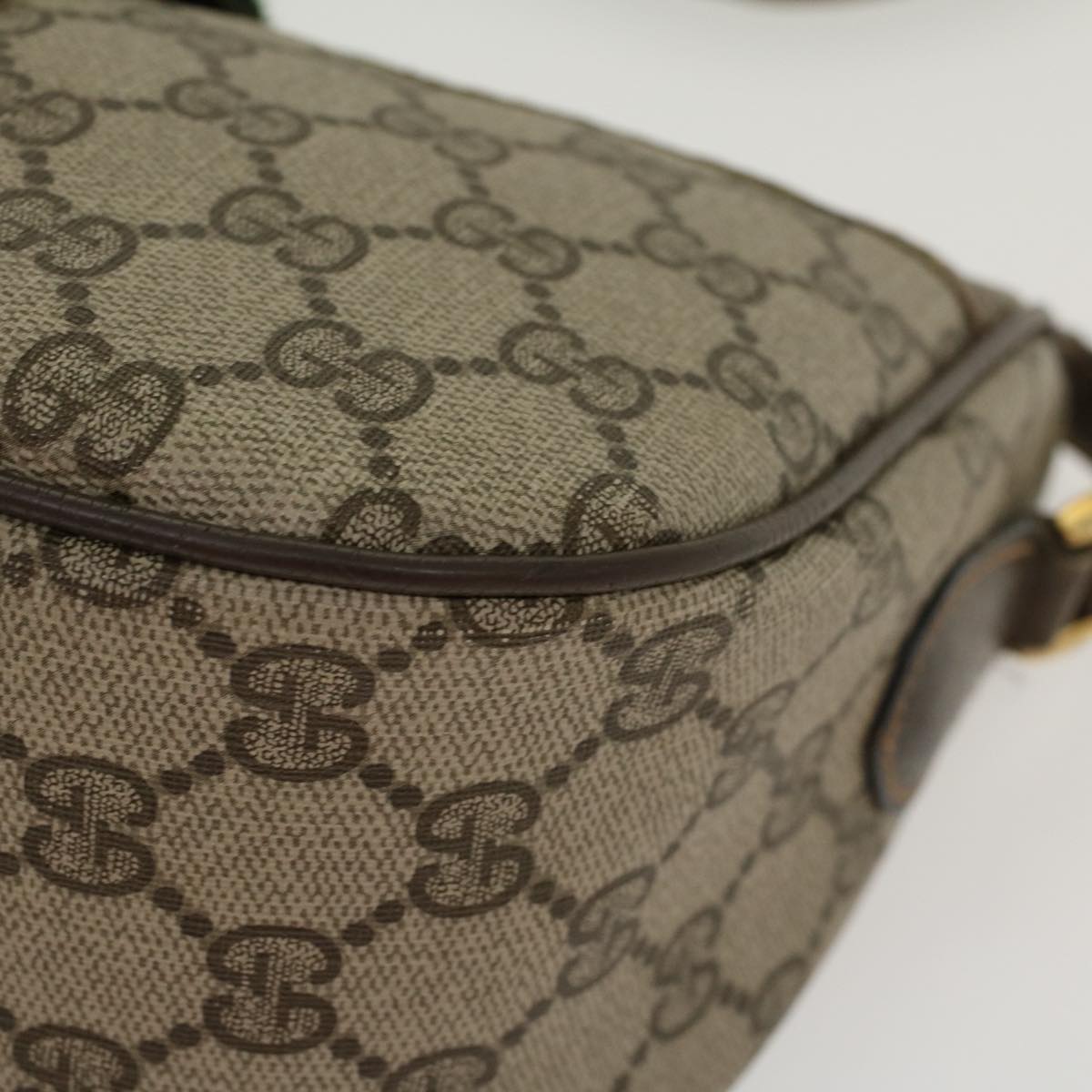GUCCI GG Canvas Web Sherry Line Shoulder Bag Beige Red 89.02.032 ki2976