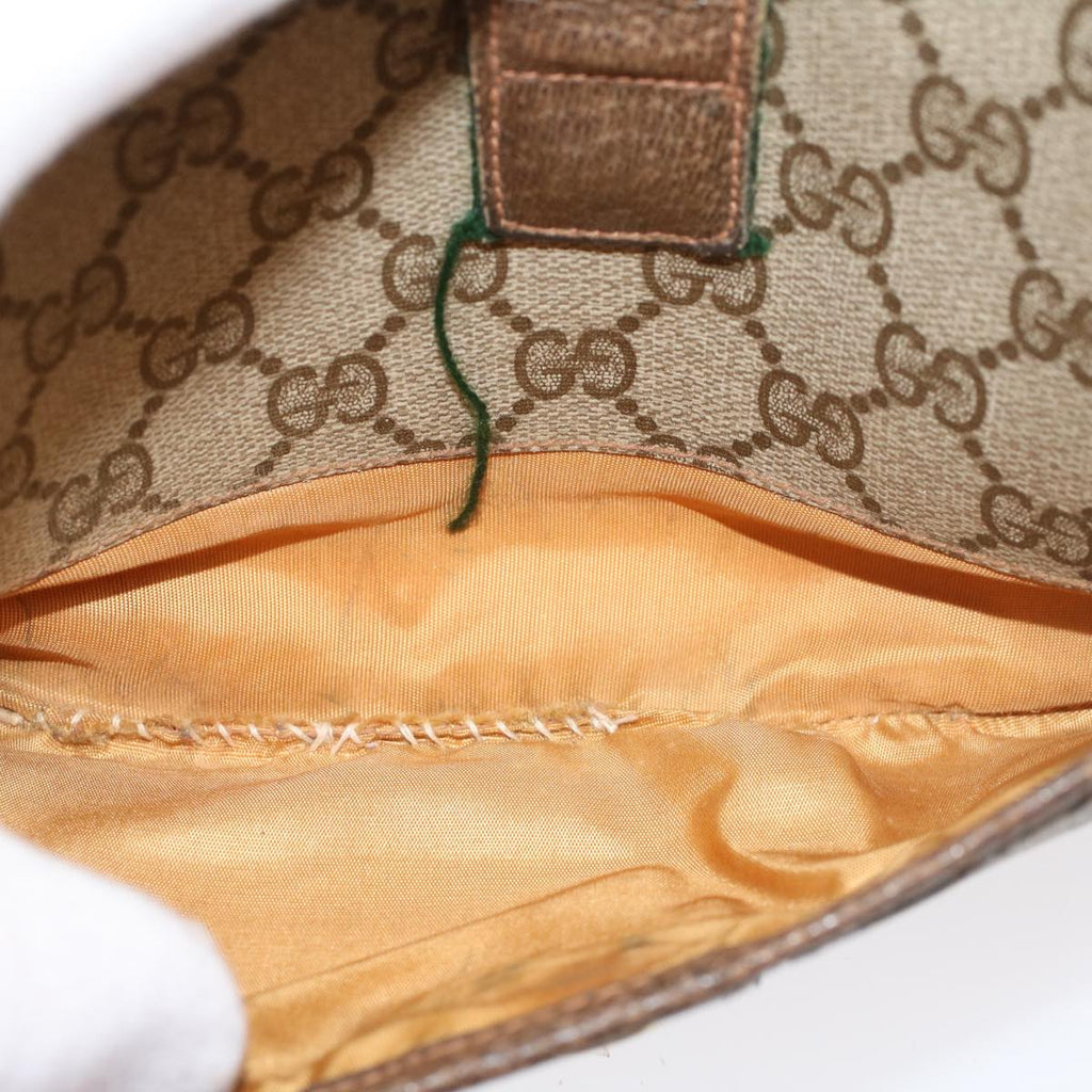 GUCCI GG Canvas Web Sherry Line Shoulder Bag Beige Red 89.02.032 ki2976