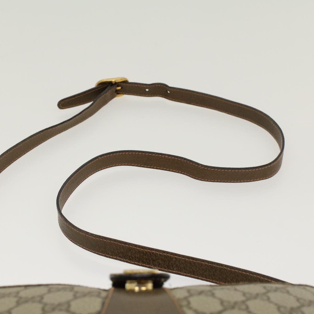 GUCCI GG Canvas Web Sherry Line Shoulder Bag Beige Red 89.02.032 ki2976