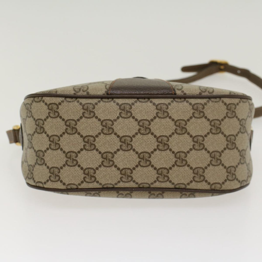 GUCCI GG Canvas Web Sherry Line Shoulder Bag Beige Red 89.02.032 ki2976