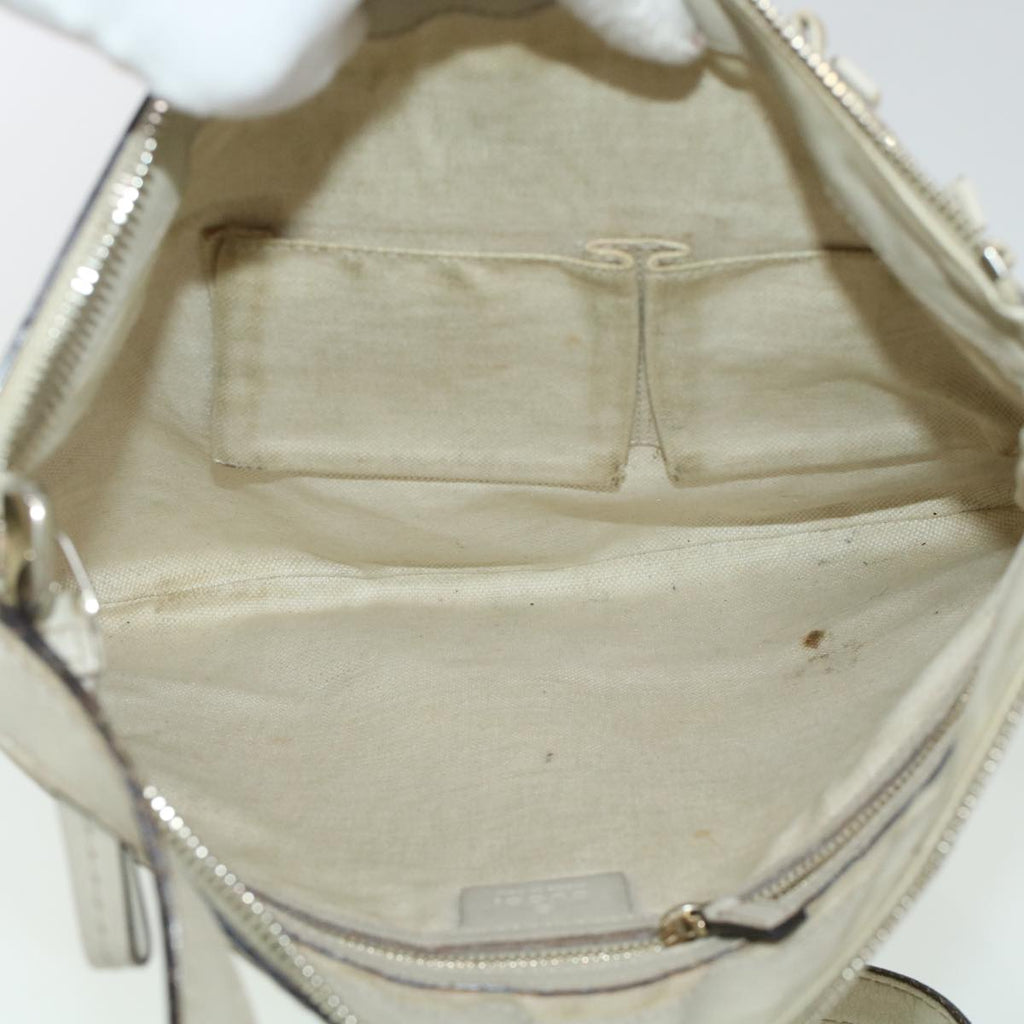 GUCCI GG Canvas Guccissima Shoulder Bag White ki2988