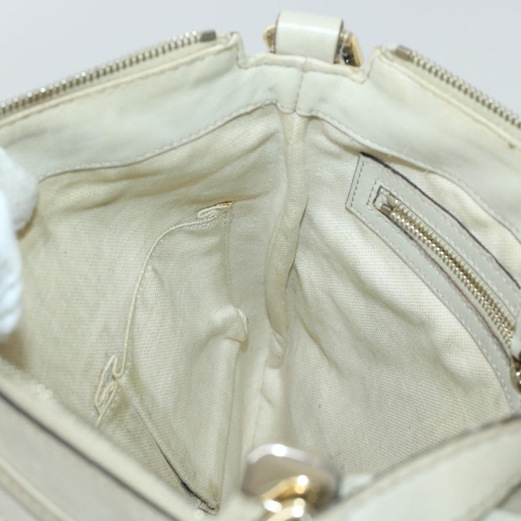 GUCCI GG Canvas Guccissima Shoulder Bag White ki2988