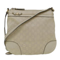 GUCCI GG Canvas Guccissima Shoulder Bag White ki2988