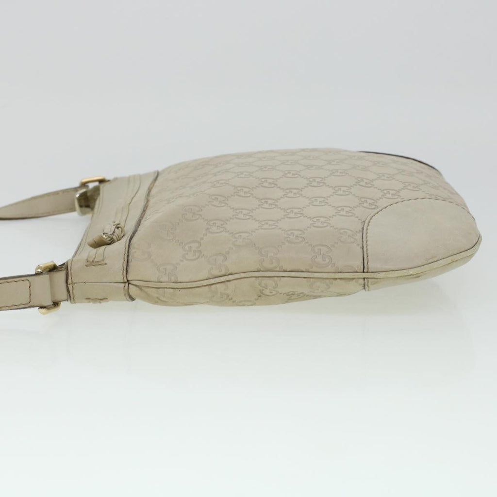 GUCCI GG Canvas Guccissima Shoulder Bag White ki2988