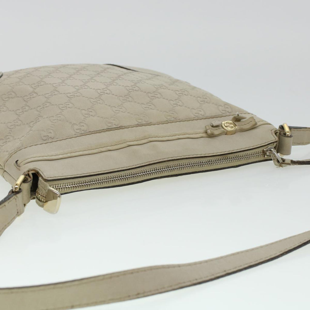 GUCCI GG Canvas Guccissima Shoulder Bag White ki2988