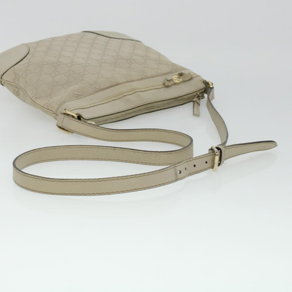 GUCCI GG Canvas Guccissima Shoulder Bag White ki2988