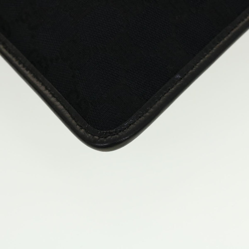 GUCCI GG Canvas Flat Shoulder Bag Black 0348 ki2992