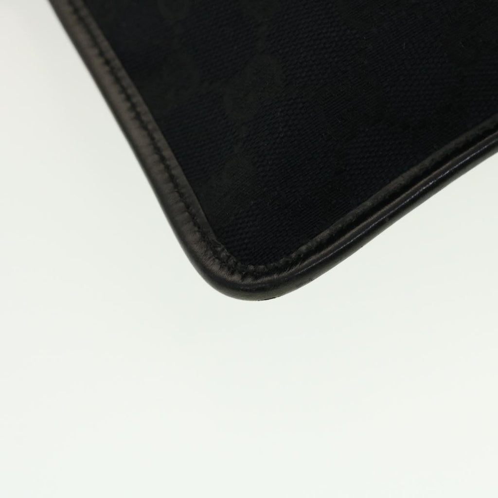 GUCCI GG Canvas Flat Shoulder Bag Black 0348 ki2992